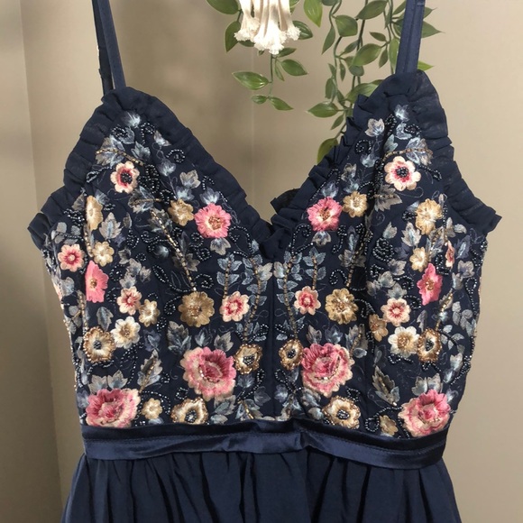 OBD Embroidered Floral Tulle Fit-&-Flare Dress - Picture 5 of 7